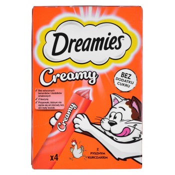 DREAMIES Creamy Chicken - cat treats - 4x10 g