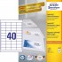 Avery 3657 self-adhesive label Rectangle Permanent White 4000 pc(s)