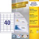 Avery 3657 self-adhesive label Rectangle Permanent White 4000 pc(s)
