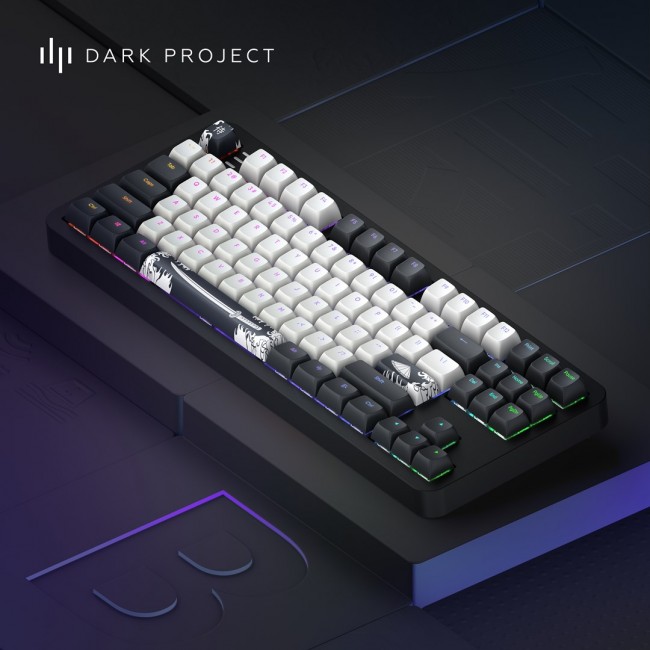 Dark Project Tamsus projektas ALU87B Bushido, G3MS Moonstone Switch, JAV keyboard Home/Office QWERTY English Dark Project Tamsus projektas ALU87B Bushido, G3MS Moonstone Switch, JAV keyboard Home/Office QWERTY English