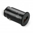 Car charger 1 X USB QC3.0 18W black + cable USB-C 1m