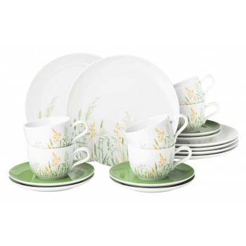 Coffee set for 6 people SELTMANN MEADOW GRASSES GREEN
