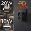 Maclean current socket x2 + 4xUSB, splitter with 2 sockets, 2xUSB A, 2xUSB C PD 20W, 1x16A + 1x6A, MCE249 F/B Maclean current socket x2 + 4xUSB, splitter with 2 sockets, 2xUSB A, 2xUSB C PD 20W, 1x16A + 1x6A, MCE249 F/B