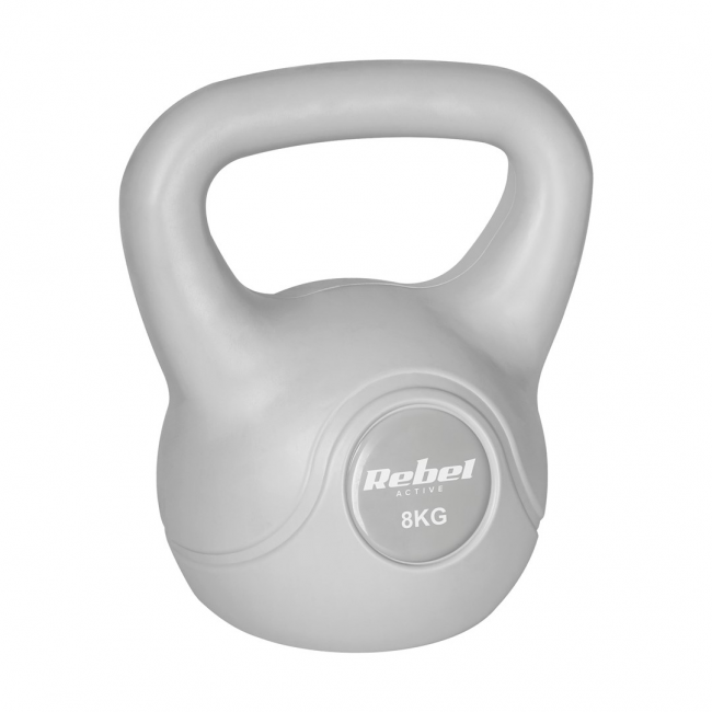 REBEL ACTIVE Kettlebell bituminous gray 8 kg REBEL ACTIVE Kettlebell bituminous gray 8 kg