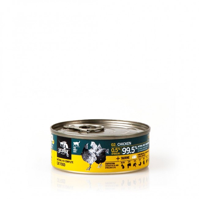 3COTY Chicken with spirulina - wet cat food - 80g