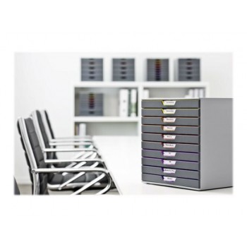 DURABLE Schubladenbox VARICOLOR 10F cher Etiketten mehrfbg