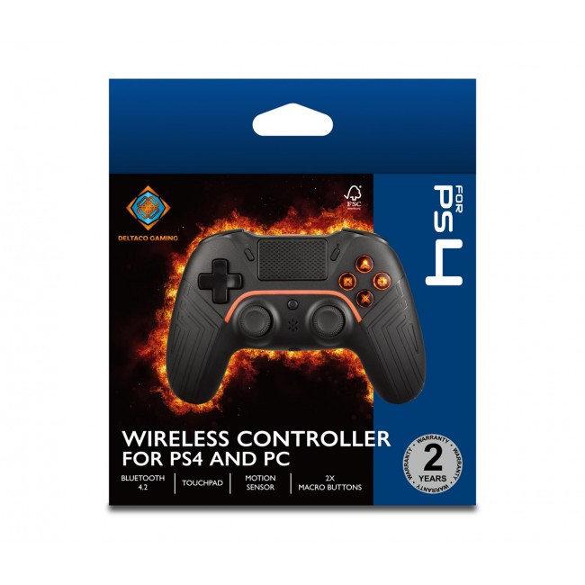Deltaco Gaming GAM-139 Gaming Controller Black Bluetooth/USB Gamepad Digital Android, PC, PlayStation 4