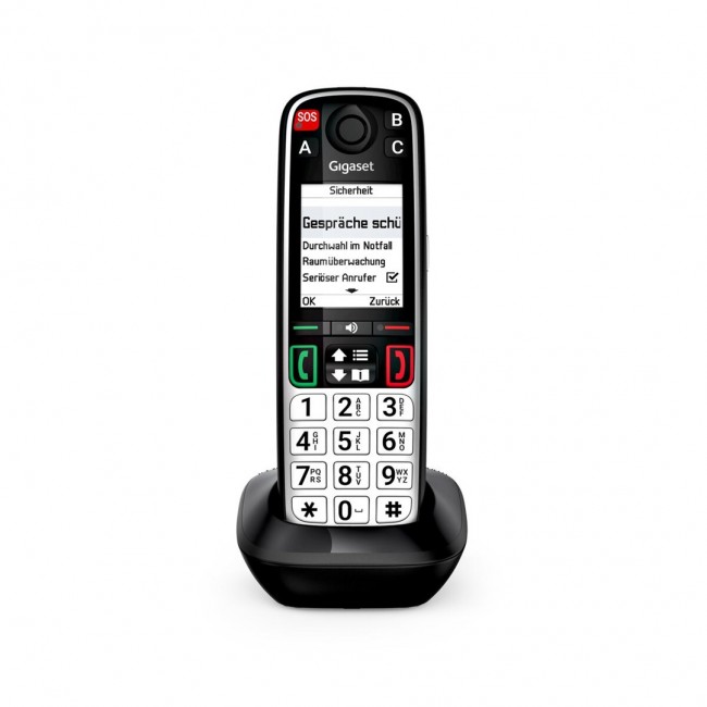 Gigaset EASY 500HX Analog/DECT telephone Caller ID Black, Silver