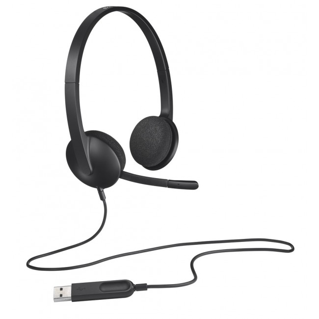 Logitech H340 USB Computer Headset Wired Head-band Office/Call center USB Type-A Black Logitech H340 USB Computer Headset Wired Head-band Office/Call center USB Type-A Black