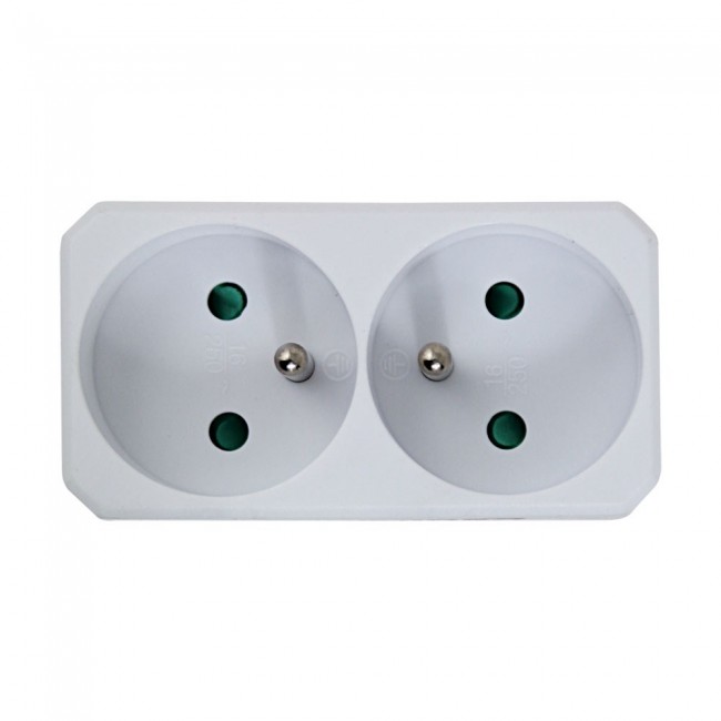 Esperanza ELK305W Electrical Splitter 2 Sockets White Esperanza ELK305W Electrical Splitter 2 Sockets White