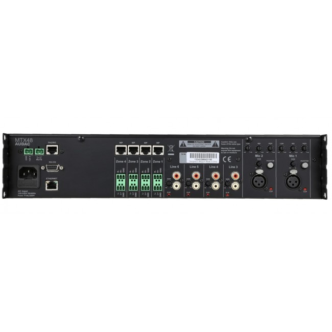 4-zone audio matrix AUDAC MTX48