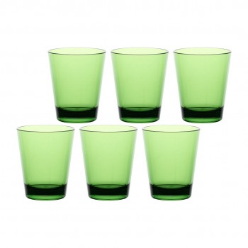 ROSE&TULIPANI FIABA Set of 6 Acrylic Glasses 440 ml, Green