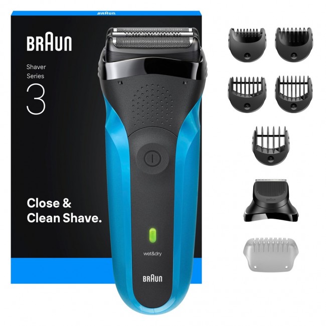 Braun Series 3 310BT Foil shaver Trimmer Black, Blue