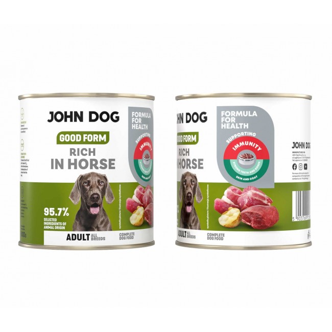 JOHN DOG Good Form Rich in horse - wet dog food - 800g
