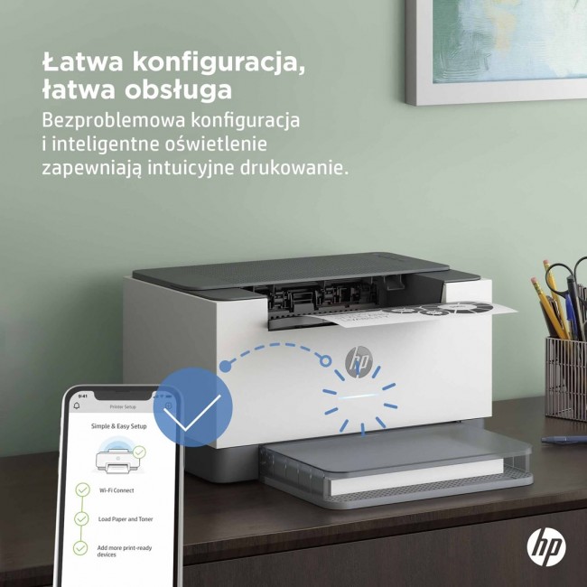 HP LaserJet M209dw Printer, Black and white, Printer for Home and home office, Print, Two-sided printing Compact Size Energy Efficient Dualband Wi-Fi