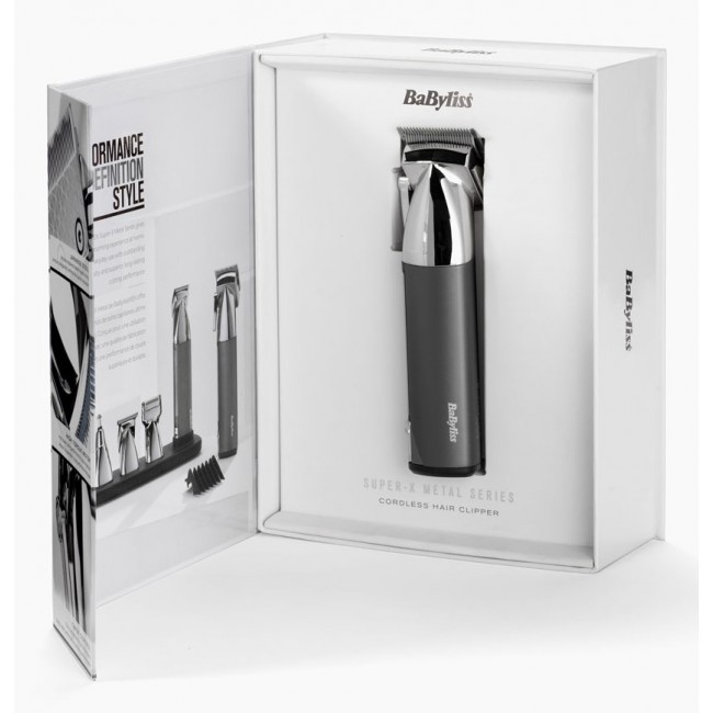 BaByliss Super-X Metal E996E hair trimmers/clipper Anthracite, Stainless steel 5 Lithium-Ion (Li-Ion)