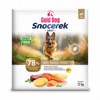 Gold Dog Snocerek GRAIN FREE beef and salmon, potato- dry dog food - 12kg