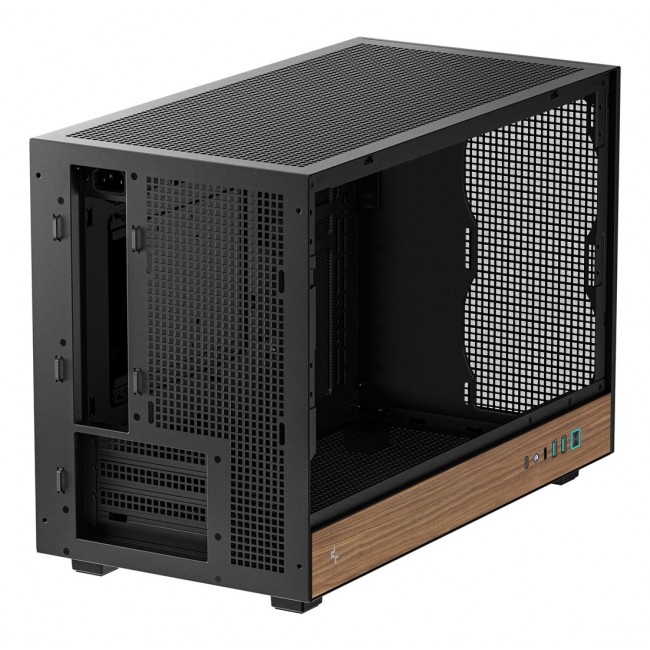 DeepCool CH260 WOOD Micro Tower Black, Wood