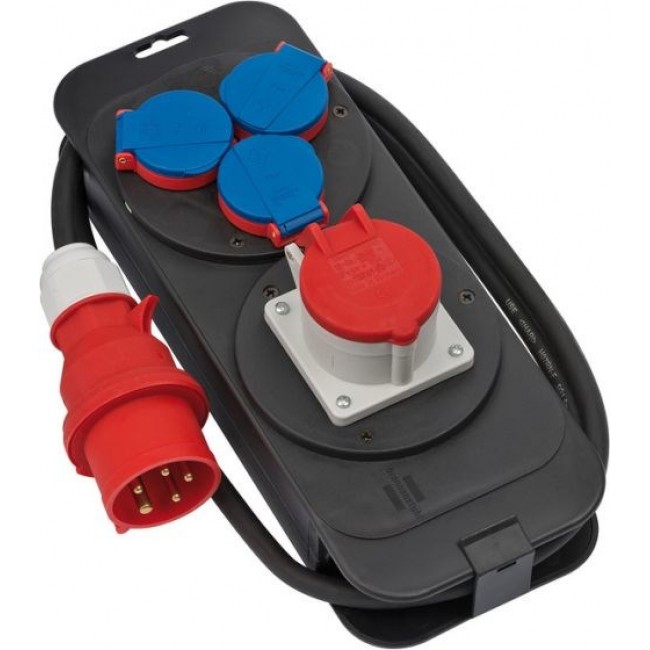 Brennenstuhl 1151600010 power distribution unit (PDU) 4 AC outlet(s) Black, Blue, Red