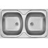 2-bowl steel sink - overlay