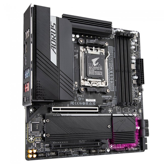 GIGABYTE B650M AORUS ELITE Motherboard - AMD Ryzen 9000 CPUs, 12+2+2 Phases VRM, up to 8000MHz DDR5, 1xPCIe 5.0 + 1xPCIe 4.0 M.2, 2.5GbE LAN, USB 3.2 Gen 2x2 GIGABYTE B650M AORUS ELITE Motherboard - AMD Ryzen 9000 CPUs, 12+2+2 Phases VRM, up to 8000MHz DDR5, 1xPCIe 5.0 + 1xPCIe 4.0 M.2, 2.5GbE LAN, USB 3.2 Gen 2x2