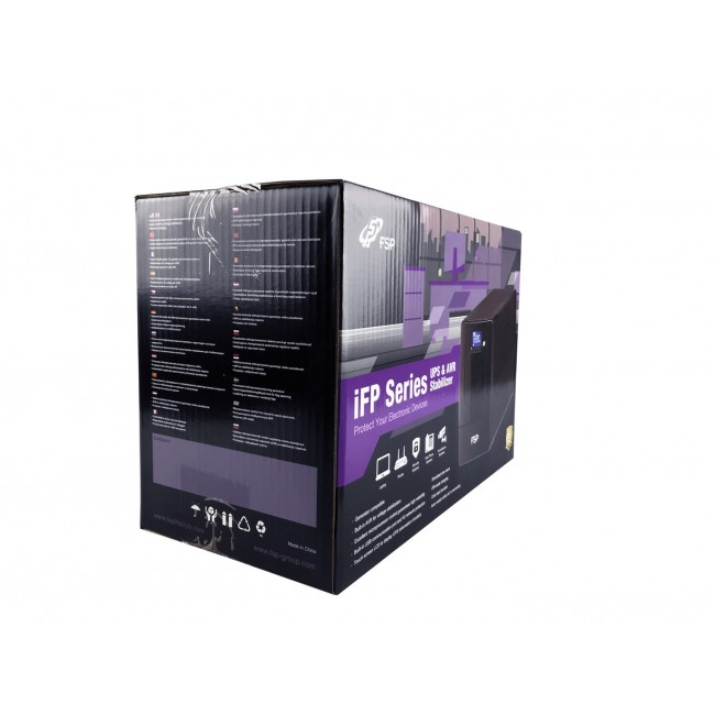 FSP iFP 600 uninterruptible power supply (UPS) Line-Interactive 0.6 kVA 360 W 2 AC outlet(s) FSP iFP 600 uninterruptible power supply (UPS) Line-Interactive 0.6 kVA 360 W 2 AC outlet(s)