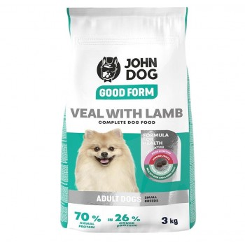 JOHN DOG Good Form Small breeds Veal with lamb - dry dog food - 3kg