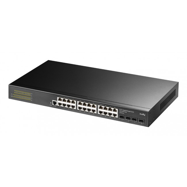 Cudy GS2024S2 network switch Managed L2/L3 Gigabit Ethernet (10/100/1000) 1U Black