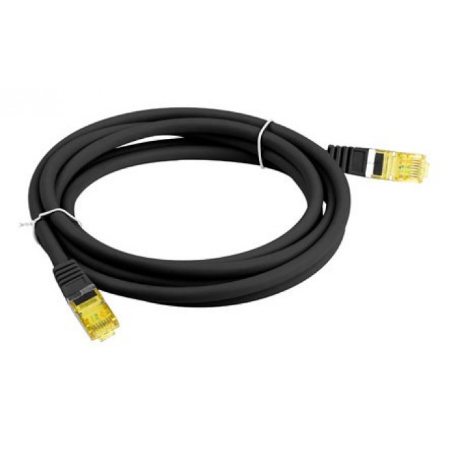 Lanberg PCF6A-10CU networking cable Black 2 m Cat6a S/FTP (S-STP) Round
