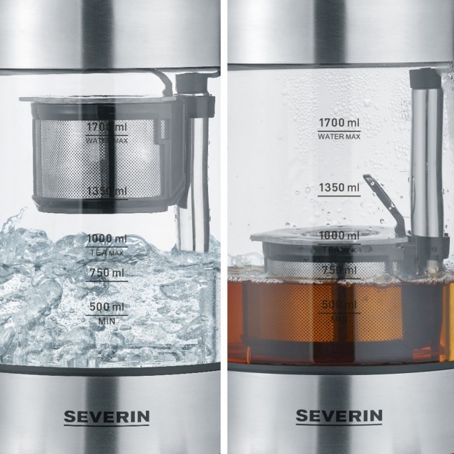 Severin WK 3422 electric kettle 1.7 L 3000 W Stainless steel