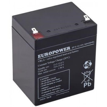 Akumulator AGM EUROPOWER serii EP 12V 5Ah T1 ( ywotno 6-9 lat)