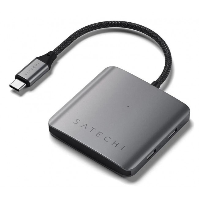 Satechi ST-H4CPDM interface hub USB Type-C 10000 Mbit/s Grey Satechi ST-H4CPDM interface hub USB Type-C 10000 Mbit/s Grey