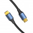 Vention Cotton Braided HDMI-A Male to Male HD Cable 8K 5M Blue Aluminum Alloy Type