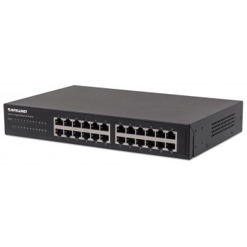 Intellinet 24-Port Gigabit Ethernet Switch, 24 x 10/100/1000 Mbit/s RJ45-Ports, IEEE 802.3az (Energy Efficient Ethernet), Desktop, 19