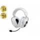 Logitech G 981-001269 headphones/headset Wireless Head-band Gaming Bluetooth White