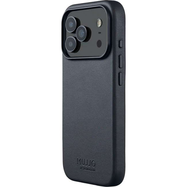 Mujjo Full Leather Case MagSafe Case for iPhone 17 Pro Grey