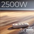 Maclean power strip, 3 socket extension + 3xUSB, 110-240V AC 50/60Hz, 2.1A max 2500W, 1.5m, white, MCE394 W Maclean power strip, 3 socket extension + 3xUSB, 110-240V AC 50/60Hz, 2.1A max 2500W, 1.5m, white, MCE394 W