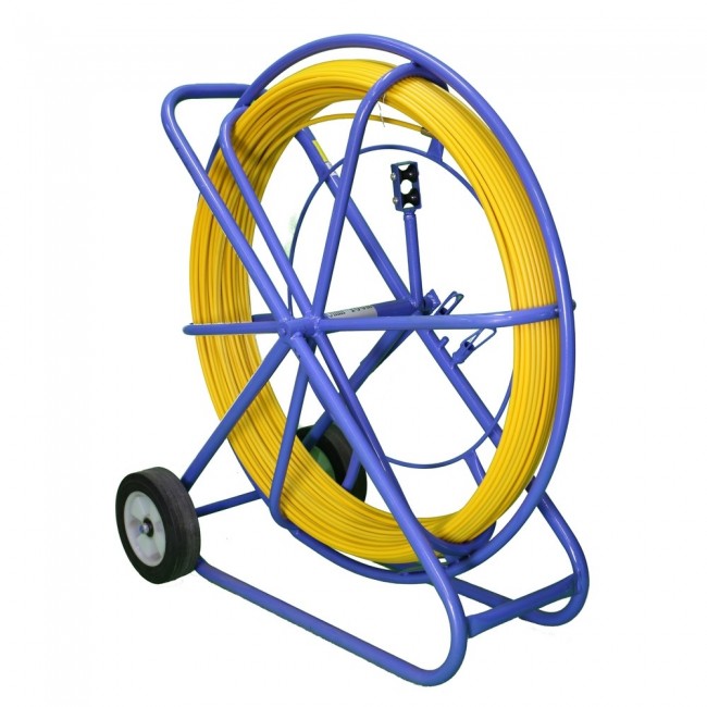 FIBERGLASS CABLE PULLER 9mm/100m (REMOTE CONTROL/STEEL) PE + STAND FIBERGLASS CABLE PULLER 9mm/100m (REMOTE CONTROL/STEEL) PE + STAND