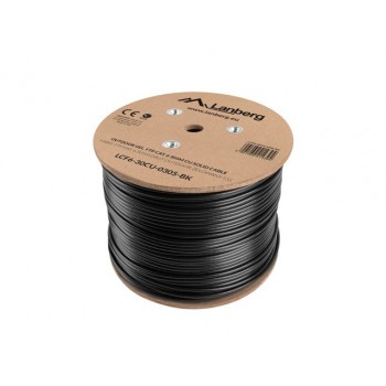 Lanberg LCF6-30CU-0305-BK networking cable Black 305 m Cat6