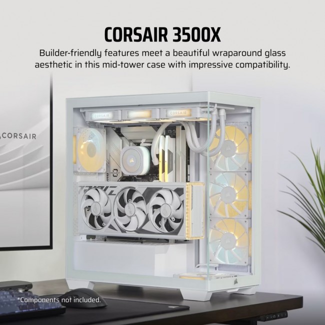 Corsair 3500X RS-R ARGB Midi Tower White Corsair 3500X RS-R ARGB Midi Tower White