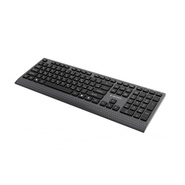 Gembird KB-MCH-06-CYRL Slim wired multimedia keyboard with Type-C adapter, Cyrillic layout, black