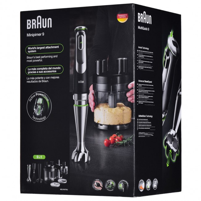 Braun MultiQuick 9 MQ 9187XLI 0.6 L Immersion blender 1200 W Black, Stainless steel Braun MultiQuick 9 MQ 9187XLI 0.6 L Immersion blender 1200 W Black, Stainless steel