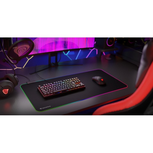 GENESIS Boron 500 XXL RGB Gaming mouse pad Black