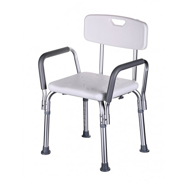 Shower chair with backrest and armrests Shower chair with backrest and armrests