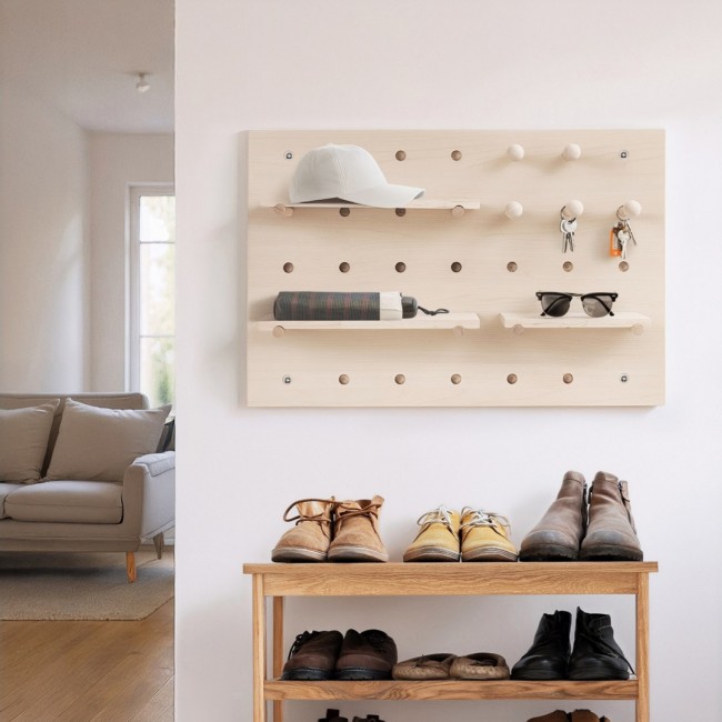 Maclean wooden board organizer, light wood color, 40x60 cm, max. 20 kg, MC-130 WD Maclean wooden board organizer, light wood color, 40x60 cm, max. 20 kg, MC-130 WD