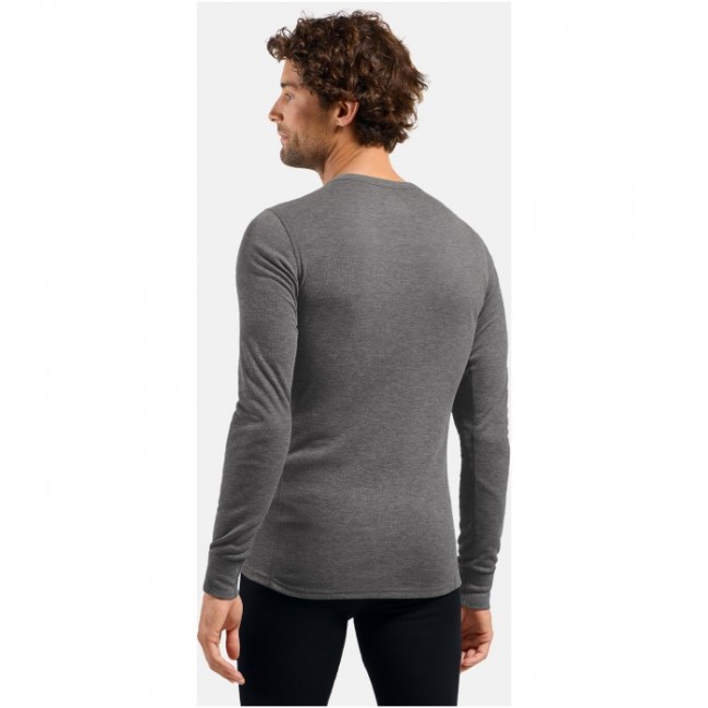 Odlo BL TOP crew neck s/s ACTIVE WARM long-sleeved thermal underwear, size S, dark grey Odlo BL TOP crew neck s/s ACTIVE WARM long-sleeved thermal underwear, size S, dark grey