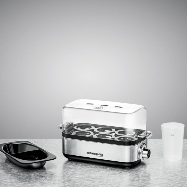 Rommelsbacher ER 600 egg cooker 6 egg(s) 400 W Stainless steel, Transparent