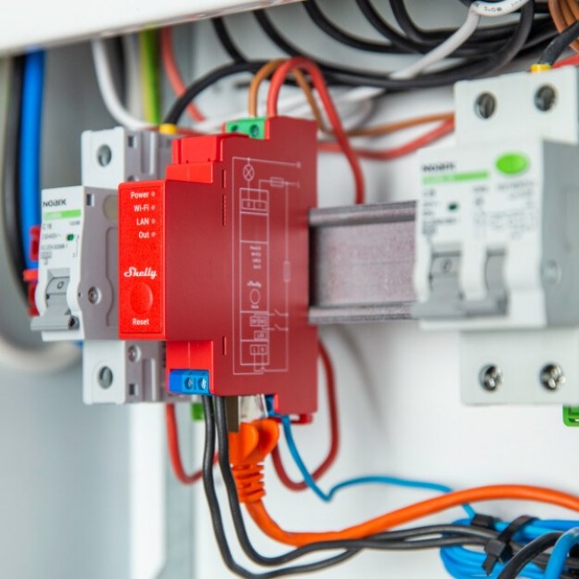 Shelly Pro 1PM electrical relay Pink 1 Shelly Pro 1PM electrical relay Pink 1