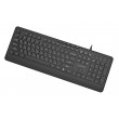 Gembird KB-MCH-05-CYRL Slim wired multimedia keyboard, black, RU layout