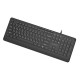 Gembird KB-MCH-05-CYRL Slim wired multimedia keyboard, black, RU layout